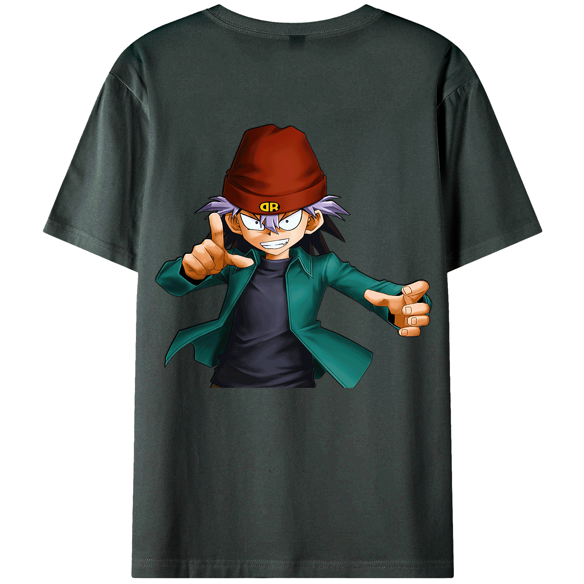 （画像用） 遊☆戯☆王 Yu-Gi-Oh! 綿100％ メンズ半袖Tシャツ（バックプリント） 通気性